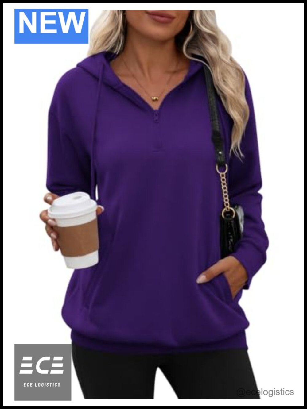 Zeagoo Oversized Half Zip Hoodie Pullover Sweatshirt with Pockets
